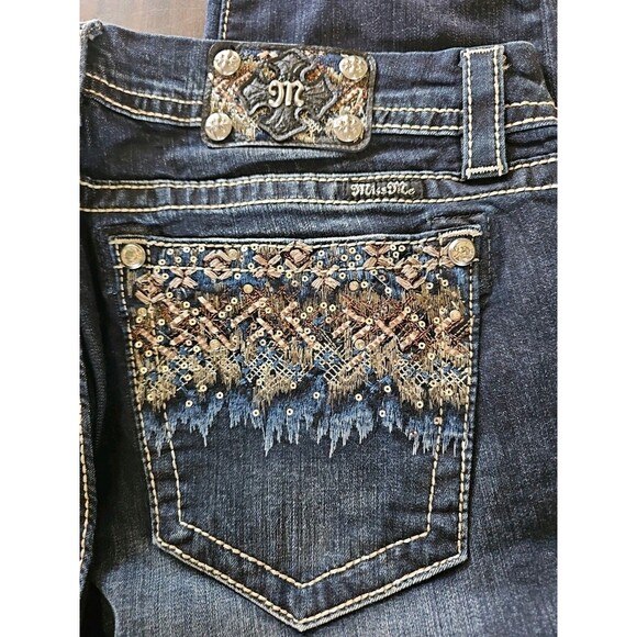 Miss Me Women's Skinny Jeans - Dark Blue - Picture 6 of 10